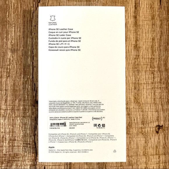 New! iPhone SE Leather Case Product Red - Picture 8 of 11